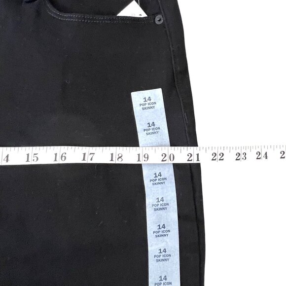 Old Navy Womens Black Jeans Size 14 Pop Icon Skinny Mid-Rise Denim Stretch NWT - Picture 13 of 15